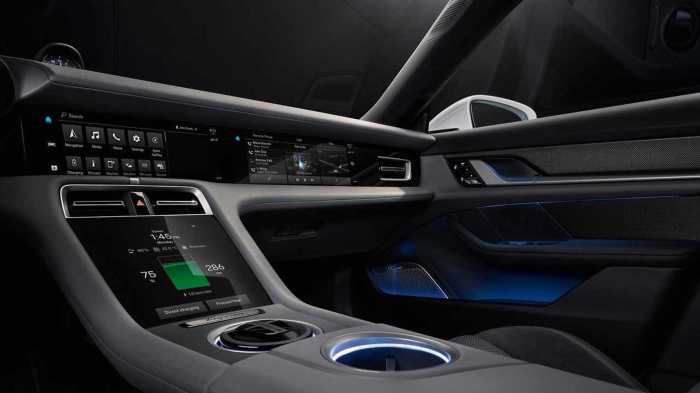 Porsche Taycan Interior Revealed, Even Gives Passenger A Screen